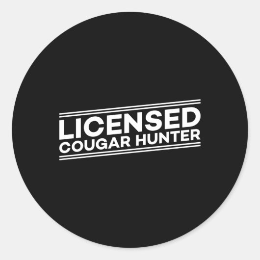 Cougar Hunter S Ronde Sticker (Voorkant)