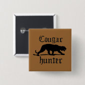COUGAR HUNTER VIERKANTE BUTTON 5,1 CM (Voorkant /achterkant)