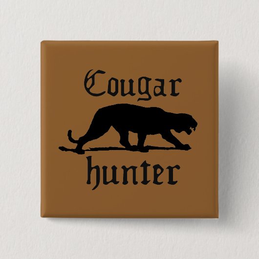COUGAR HUNTER VIERKANTE BUTTON 5,1 CM (Voorkant)