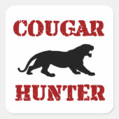 Cougar Hunter Vierkante Sticker (Voorkant)
