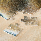 Cougar in de Bossen, acrylschilderij Legpuzzel (Zijkant)