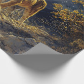 Cougar in de Moonlight Wildlife Art Cadeaupapier (Hoek)