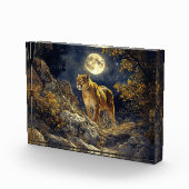 Cougar in de Moonlight Wildlife Art Fotoblokken (Rechts)