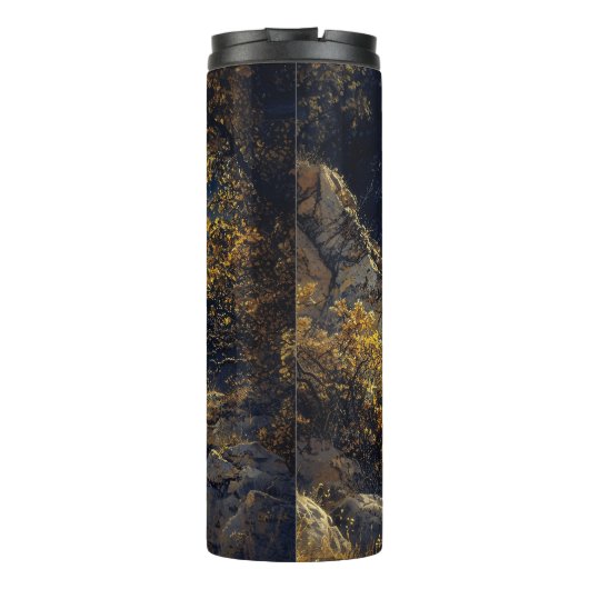 Cougar in de Moonlight Wildlife Art Thermosbeker (Achterkant)