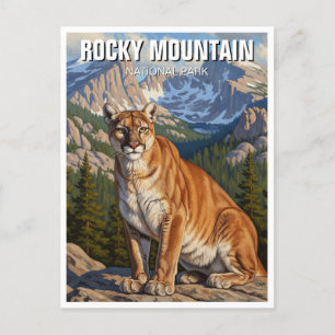 Cougar in het Rocky Mountain National Park Briefkaart