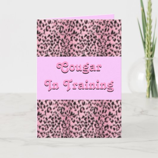Cougar in opleiding Wenskaart Kaart (Voorkant)