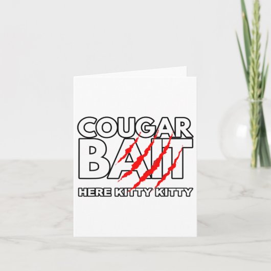 Cougar It Leuk Halloween Kostuum Oudere Vrouw Jong Kaart (Voorkant)