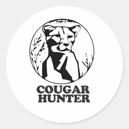 COUGAR JAGER 2 RONDE STICKER (Voorkant)