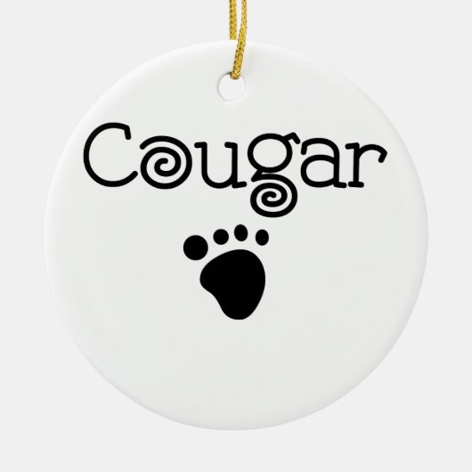 Cougar Keramisch Ornament (Voorkant)