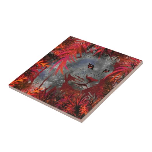 Cougar keramische Tegel Tegeltje (Zijkant)