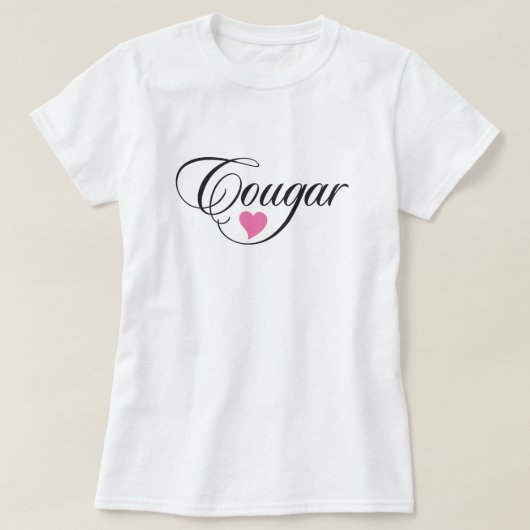 Cougar Love Dames Light Colored T-Shirt (Design voorkant)