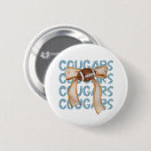 Cougar Mascot Coquette Button (Voorkant /achterkant)