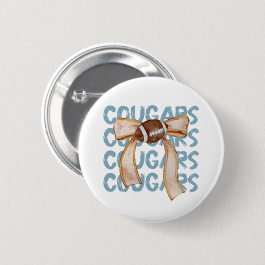 Cougar Mascot Coquette Button (Voorkant /achterkant)