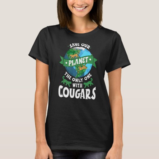 Cougar Mountain Lion Animal Cat Cute Wildcat T-shirt (Voorkant)