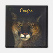 Cougar Mountain Lion Big Cat Art Designer Magneet (Voorkant)