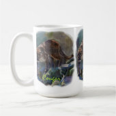 Cougar Mountain Lion Big Cat Art-ontwerp Koffiemok (Links)