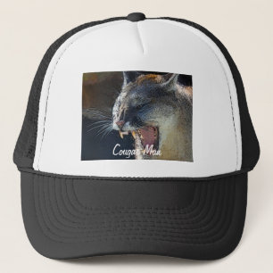 Cougar Mountain Lion Big Cat Art Trucker Pet