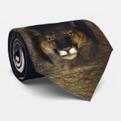 Cougar Mountain Lion Big Cat Painting 3 Stropdas (Opgerold)