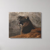 Cougar Mountain Lion Big Cat Painting Canvas Afdruk (Voorkant)