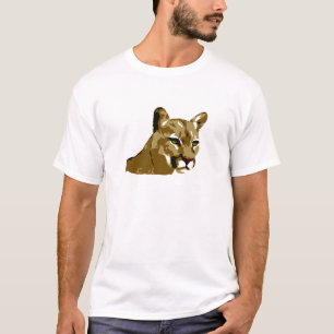 Cougar - Mountain Lion Design - Wilde Puma T-shirt