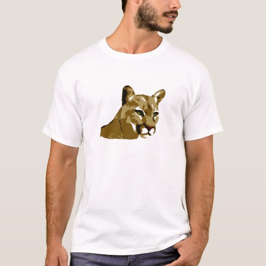 Cougar - Mountain Lion Design - Wilde Puma T-shirt (Voorkant)