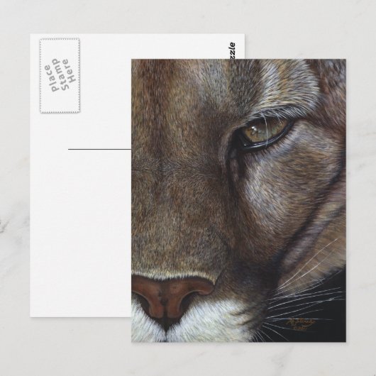 Cougar Mountain Lion Face Briefkaart (Voorkant / Achterkant)