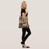 Cougar Mountain Lion herfstkunst Tote Bag (Op model)