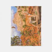 Cougar Mountain Lion in Zion National Park Fleece Deken (Voorkant)
