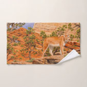 Cougar Mountain Lion in Zion National Park Handdoek (Handdoek)