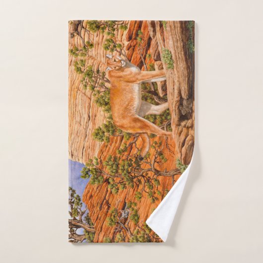 Cougar Mountain Lion in Zion National Park Handdoek (Handdoek)