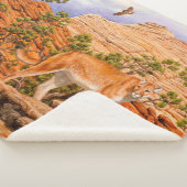 Cougar Mountain Lion in Zion National Park Sherpa Deken (3/4)