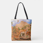 Cougar Mountain Lion in Zion National Park Tote Bag (Achterkant)