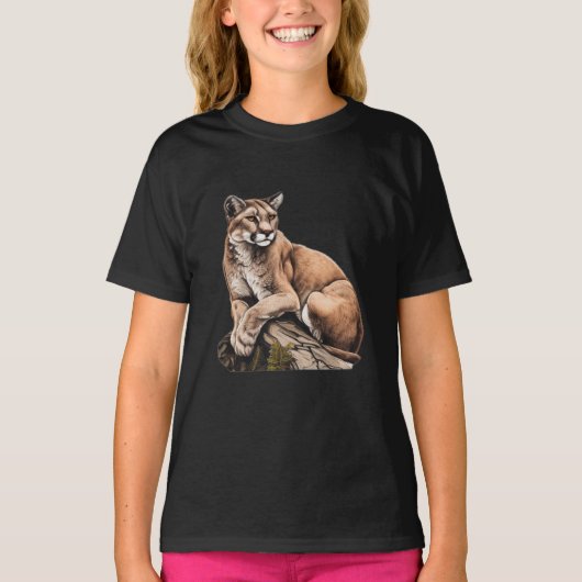 Cougar Mountain Lion Lover T-shirt (Voorkant)