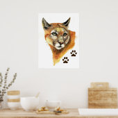 Cougar Mountain Lion Print (Keuken)
