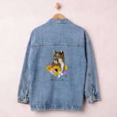 Cougar Mountain Lion Puma Bloemen Denim Jacket (Hangar)