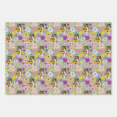 Cougar Mountain Lion Puma Bloemen Inpakpapier Vel (Voorkant 3)