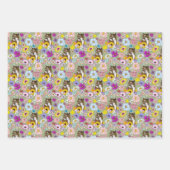 Cougar Mountain Lion Puma Bloemen Inpakpapier Vel (Voorkant 2)