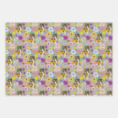 Cougar Mountain Lion Puma Bloemen Inpakpapier Vel (Voorkant)