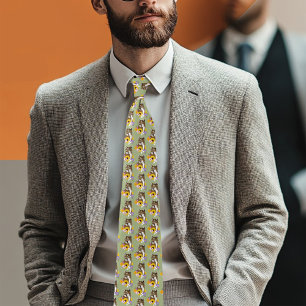 Cougar Mountain Lion Puma Bloemen Stropdas