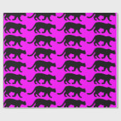Cougar Mountain Lion Puma Silhouette Cadeaupapier (Vlak)