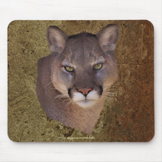 COUGAR Mountain Lion Wildlife Mousepad Muismat (Voorkant)