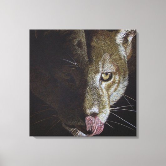 Cougar Night Canvas Afdruk (Voorkant)