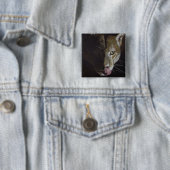 Cougar Night Vierkante Button 5,1 Cm (In situ)