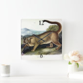 Cougar, of Puma, Panter, Bergleeuw, Catamount Vierkante Klok (Huis)