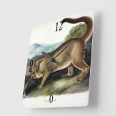 Cougar, of Puma, Panter, Bergleeuw, Catamount Vierkante Klok (Hoek)