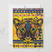 Cougar op felgele achtergrond Blank Note Kaart Notitiekaartje (Voorkant)