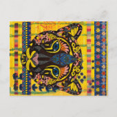 Cougar op felgele achtergrond Post Kaart (Voorkant)