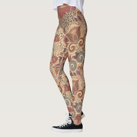 Cougar Paisley Wild Side Boho Leggings (Links)