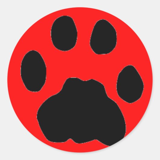 COUGAR PAW PRINT RONDE STICKER (Voorkant)