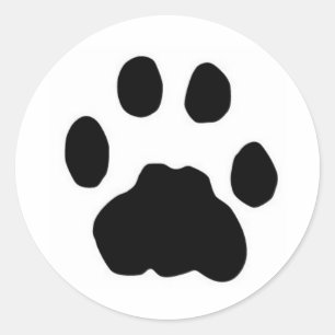 COUGAR PAW PRINT RONDE STICKER
